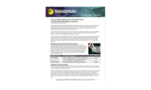 Fakty dotyczące niebezpiecznych rozpuszczalników czyszczących i zalecanych wymiany