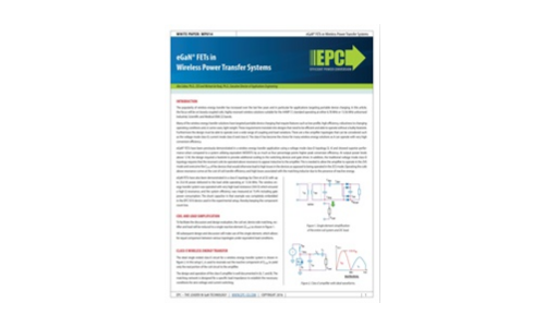 Egan® fets w bezprzewodowych systemach transferu energii